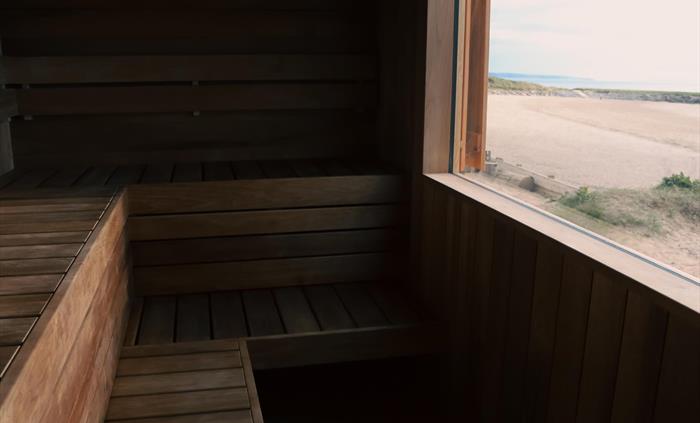 Inside of Hikitalo Sauna